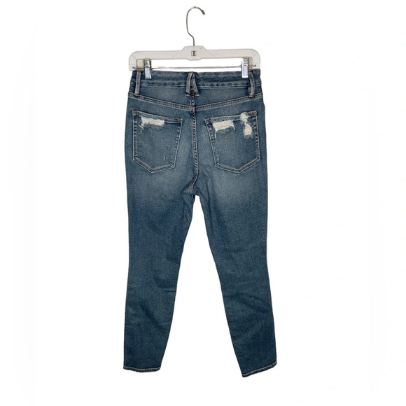 Good American Good Curve Blue Jeans Distressed Women's Size 6/28 - Picture 2 of 7